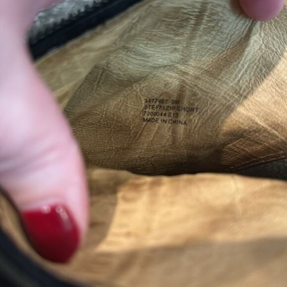 Frye Black Steffi Zip Short Leather Vintage Ankle Boots Size 9 - Picture 7 of 8